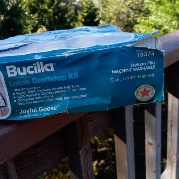 Bucilla "Joyful Goose" latch draftstop kit NEW VINTAGE - Picture 3 of 9